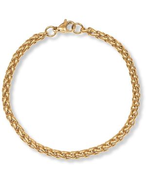 A Weathered Penny Weave Bracelet - Metallic