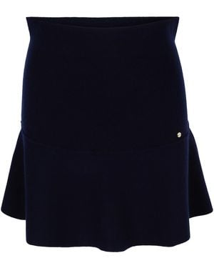 tirillm Anita Short Merino Wool Flared Skirt - Blue