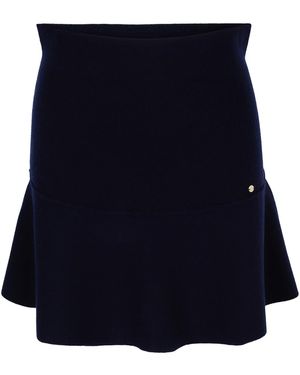 tirillm Anita Short Merino Wool Flared Skirt - Blue