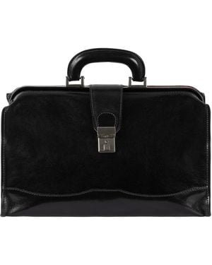 Time Resistance Small Leather Doctor Bag For - Black