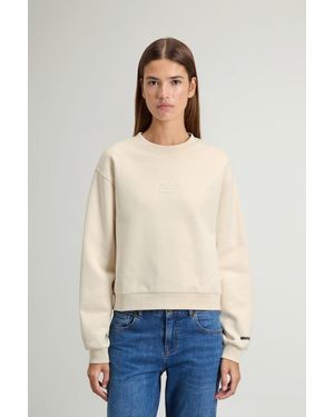 Woolrich Sudadera De Cuello Redondo De Puro Algodón Para Mujer Talla - Azul