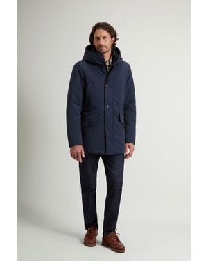 Woolrich Parka Acolchada De Light Stretch Con Capucha Para Hombre Talla - Azul