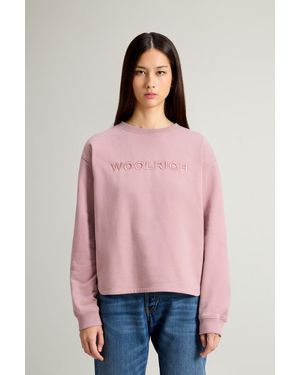 Woolrich Donna Felpa Girocollo - Rosa