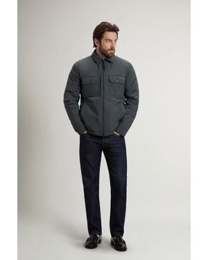 Woolrich Uomo Giacca A Camicia Cloud Imbottita Grigio Taglia - Blu