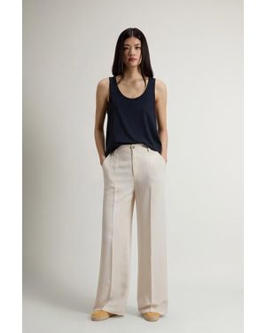 Woolrich Pantalones De Mezcla De Lino Para Mujer Talla - Multicolor