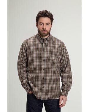 Woolrich Camisa De Franela De Puro Algodón A Cuadros Con Cuello Abotonado Para Hombre Talla - Gris
