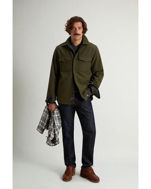 Woolrich Chaqueta Camisera Ranger De Mezcla De Lana Italiana Reciclada Para Hombre Talla - Verde