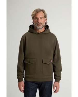 Woolrich Sudadera De Mezcla De Algodón Con Capucha Y Bolsillos Para Hombre Talla - Verde