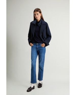 Woolrich Caban 2-En-1 En Laine Mélangée Melton Pour Femme Couleur Taille - Bleu