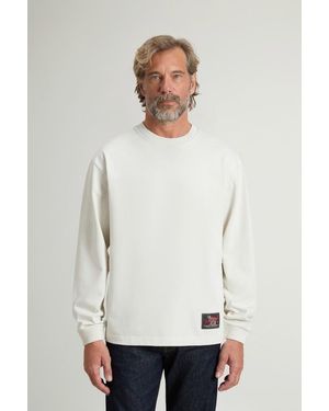 Woolrich Jersey De Manga Larga De Puro Algodón Para Hombre Talla - Blanco