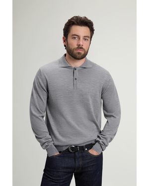 Woolrich Polo De Punto De Pura Lana Virgen Merina Para Hombre Talla - Gris