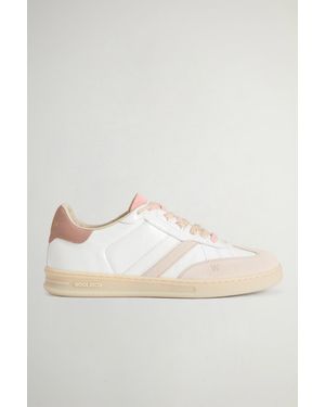 Woolrich Zapatillas Doubleu Tennis De Piel De Becerro Efecto Craquelado Para Mujer Talla - Multicolor