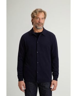 Woolrich Cárdigan De Lana Virgen Y Cachemira Con Botones Para Hombre Talla - Azul