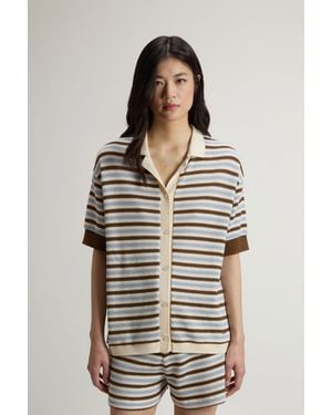 Woolrich Camisa De Mezcla De Algodón A Rayas Para Mujer Talla - Multicolor