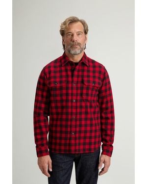 Woolrich Uomo Camicia A Quadri - Rosso