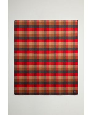 Woolrich Manta De Pura Cachemira Con Estampado A Cuadros By Todd Snyder Talla One - Rojo