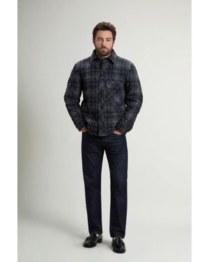 Woolrich Uomo Giacca A Camicia Trapuntata - Blu