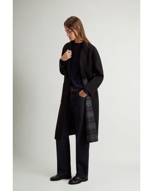 Woolrich Abrigo De Pura Lana Doble Para Mujer Talla - Azul