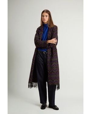 Woolrich Donna Cappotto Lungo - Blu