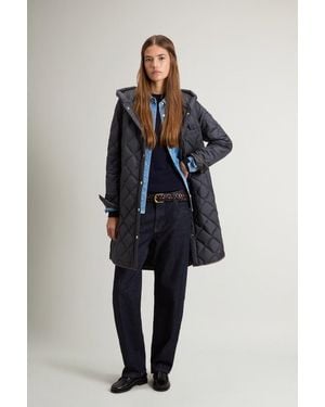 Woolrich Parka Acolchada De Microfibra Para Mujer Talla - Azul