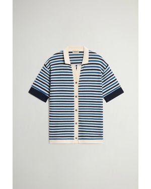 Woolrich Camisa De Mezcla De Algodón A Rayas Para Mujer Talla - Azul