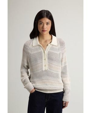 Woolrich Pull En Coton Mélangé Vanisé Pour Femme Couleur Taille - Gris