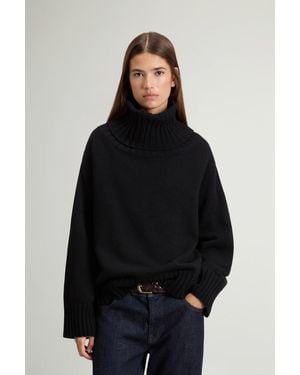 Woolrich Jersey De Cuello Alto De Mezcla De Lana Y Cachemira Para Mujer Talla - Negro