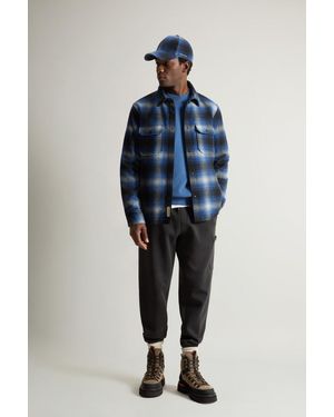 Woolrich Uomo Giacca A Camicia Imbottita Alaskan - Blu
