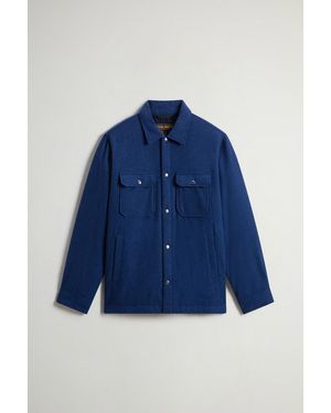 Woolrich Uomo Giacca A Camicia Alaskan Imbottita - Blu