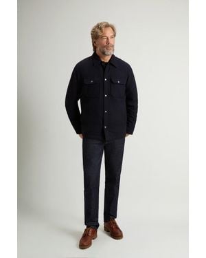 Woolrich Uomo Giacca A Camicia Alaskan - Blu