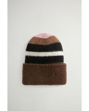 Woolrich Donna Berretto A Righe - Multicolore