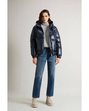 Woolrich Donna Piumino Corto Aliquippa - Blu