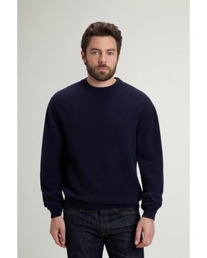 Woolrich Jersey De Cuello Redondo De Pura Lana Virgen Para Hombre Talla - Azul