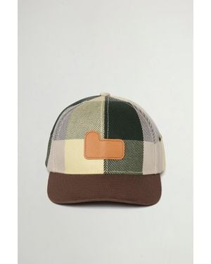 Woolrich Gorra De Puro Algodón A Cuadros Talla One - Verde