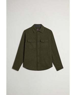 Woolrich Surchemise Ranger En Laine Italienne Mélangée Recyclée Pour Homme Couleur Taille - Vert