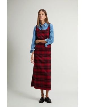 Woolrich Donna Vestito A Quadri - Rosso