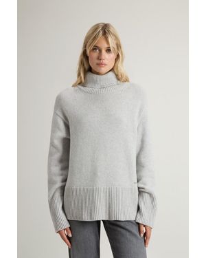Woolrich Donna Maglione A Collo Alto - Grigio