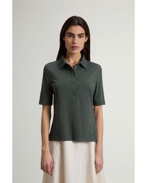 Woolrich Polo Luxe De Mezcla De Algodón Y Modal Para Mujer Talla - Verde