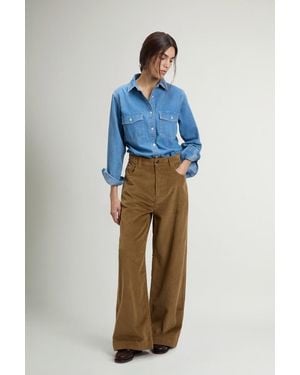 Woolrich Pantalones De Pana De Puro Algodón Para Mujer Talla - Azul
