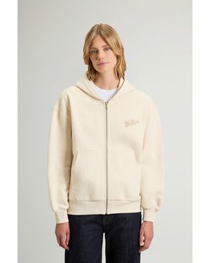 Woolrich Sudadera De Puro Algodón Con Capucha Y Cremallera Para Mujer Talla - Neutro