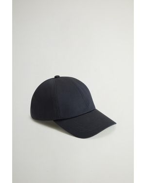 Woolrich Gorro De Sarga De Algodón Con Logotipo Bordado Talla One - Azul