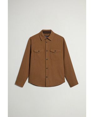Woolrich Surchemise Ranger En Laine Italienne Mélangée Recyclée Pour Homme Couleur Taille - Marron