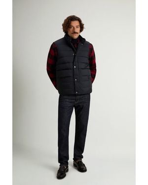 Woolrich Chaleco Bering Acolchado De Nailon Arrugado Para Hombre Talla - Azul
