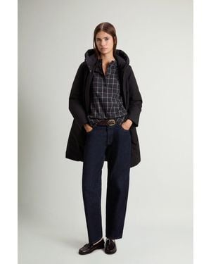 Woolrich Parka Acolchada De Light Stretch Con Capucha Para Mujer Talla - Azul