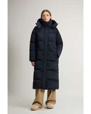Woolrich Donna Kelly Parka Lungo Blu Taglia