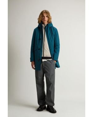 Woolrich Uomo Cappotto Weaver 3 - Blu