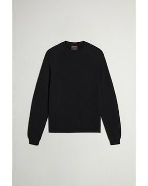 Woolrich Jersey De Cuello Redondo De Pura Lana Virgen Merina Para Hombre Talla - Negro