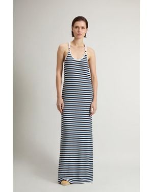 Woolrich Vestido De Mezcla De Algodón A Rayas Para Mujer Talla - Azul