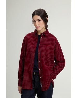 Woolrich Donna Camicia A Quadri - Rosso