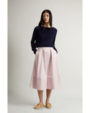 Woolrich Falda De Popelina De Puro Algodón Para Mujer Talla - Rosa